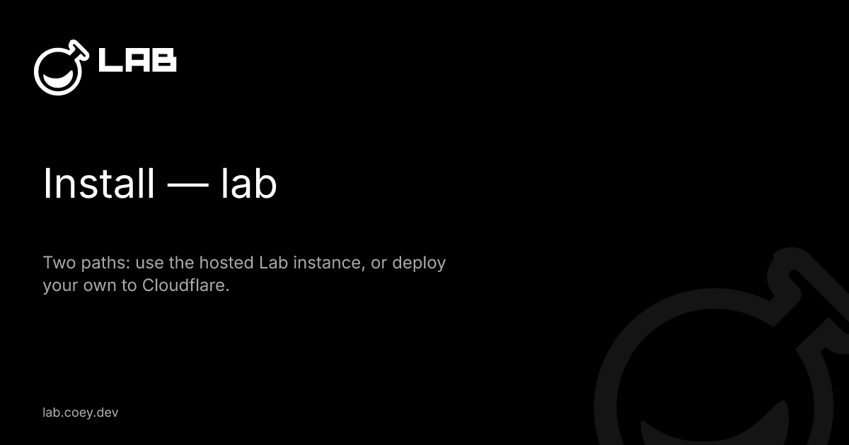 Install — lab